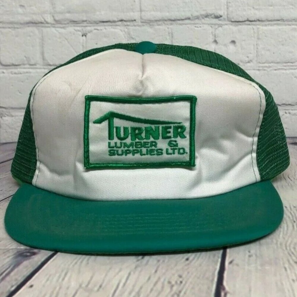 Vintage Turner Lumber & Supplies Ltd. Trucker Hat Mesh Embroidered Sew On Patch